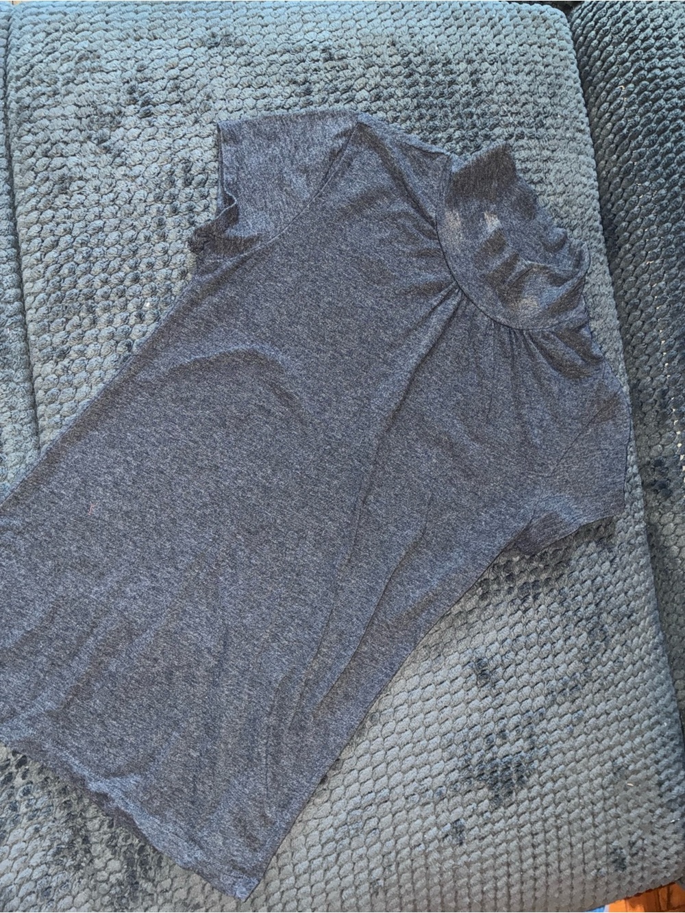 Ambiance Heather Charcoal Short Sleeve Mock Neck Tee